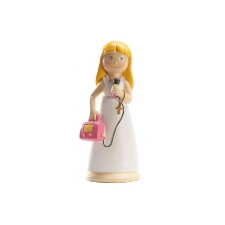 Fille chantant Cake Figure Communion