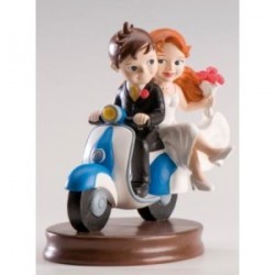 Figurine gâteau de mariage Vespa