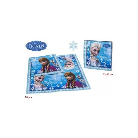 Lot De 20 serviettes Reine des Neiges