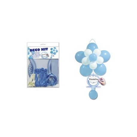 Kit ballon "tétine baptême" bleu