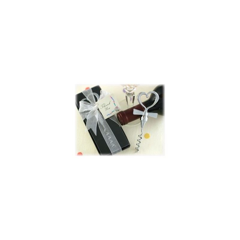 ycyingcheng Bouchon de Vin et Tire-Bouchon en Forme de Coeur Argent pour  Cadeau de Mariage Cadeaux d'anniversaire Acier Inoxydable : :  Cuisine et Maison