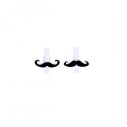 Pack avec 6 pinces en bois moustaches