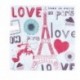 Lot 20 serviettes "Love In Paris"