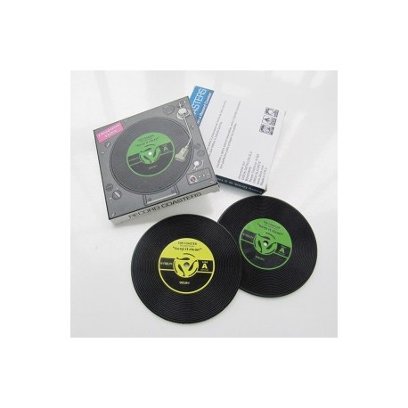 2 sous-verres "vinyl" en PVC