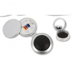 Brosse à cheveux pliable avec miroir