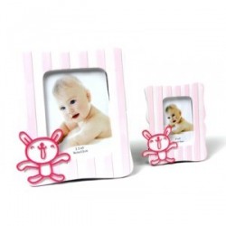 Cadre photo bébé Rose XL
