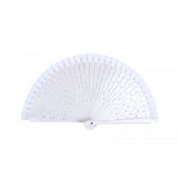 Blanc Coeurs Wood Fan