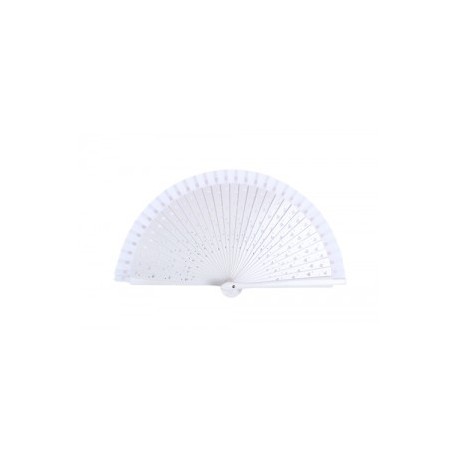 Blanc Coeurs Wood Fan